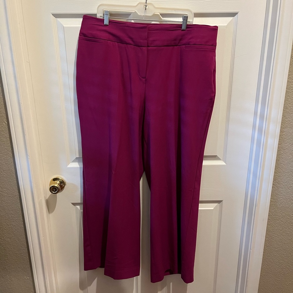 Magenta dress pants, size 18, EUC, only worn a couple of times, Lane Bryant.